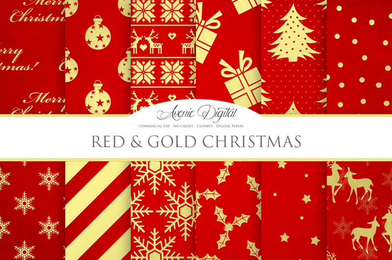 red-and-gold-christmas-digital-paper