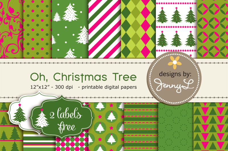 christmas-tree-digital-papers