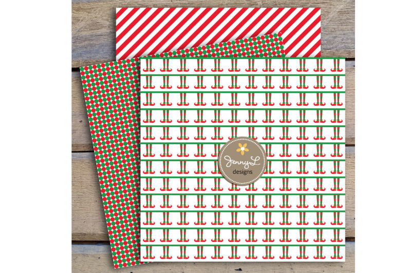 elf-christmas-digital-papers