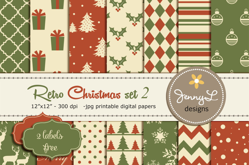 retro-christmas-digital-papers