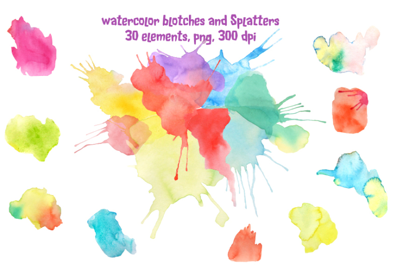 watercolor-blotches-and-splatters