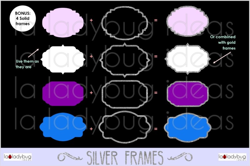 silver-frames-clip-art-silver-glitter-frames-bonus