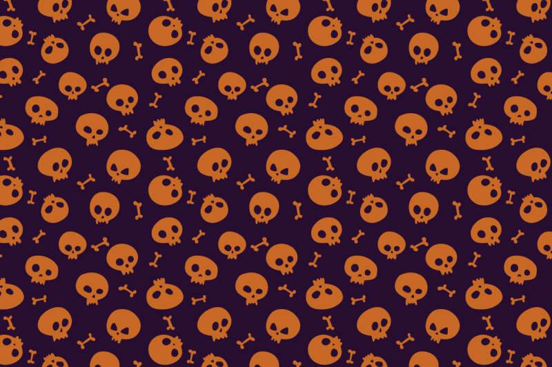 halloween-seamless-patterns-set