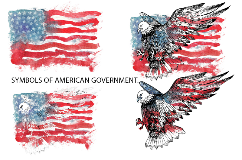 watercolor-american-flag-and-eagle
