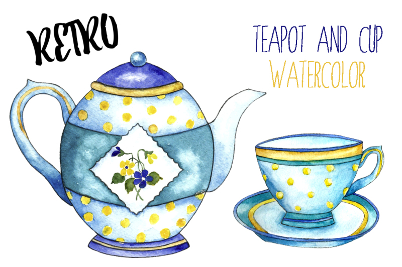watercolor-teapots-and-cups