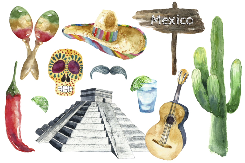 watercolor-mexico-travel-clip-art