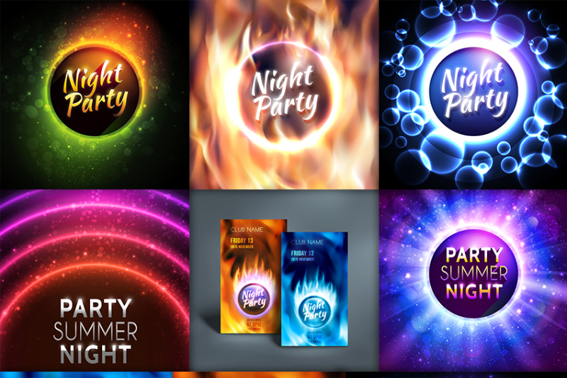 night-party-vector-banners