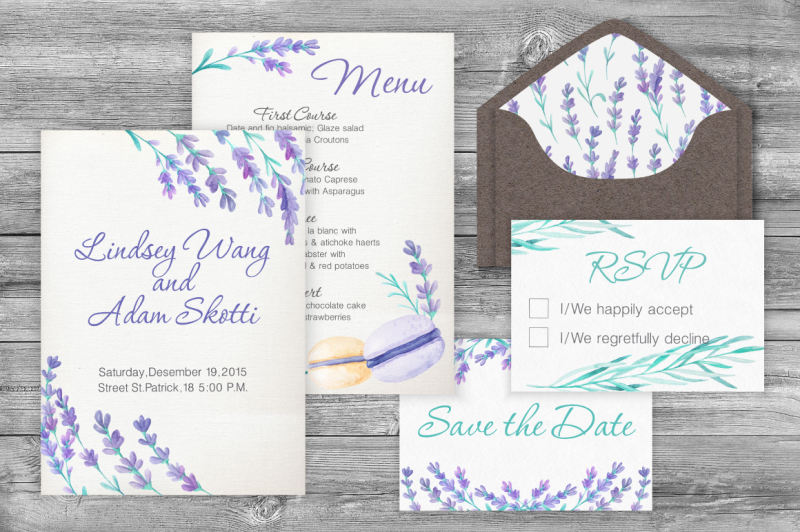 lavender-wedding-card-set