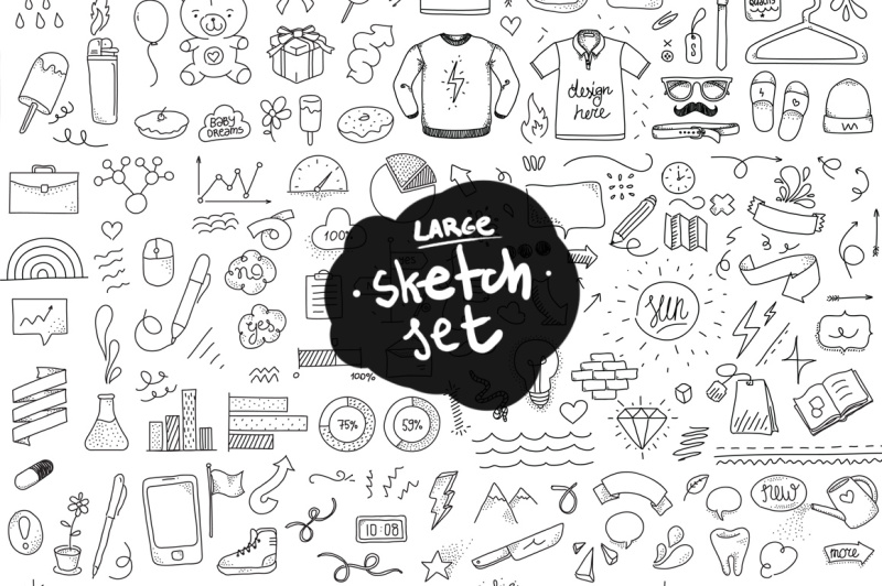 large-doodle-objects-set-hand-drawn