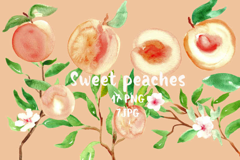 peach-watercolor-clip-art