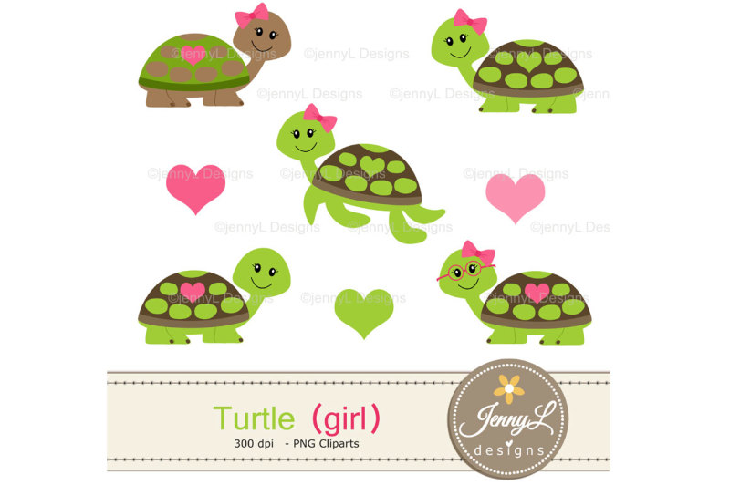 turtle-girl-digital-papers-and-clipart
