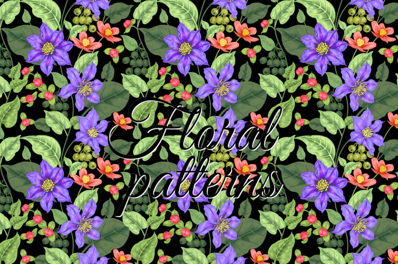floral-patterns-with-clematis
