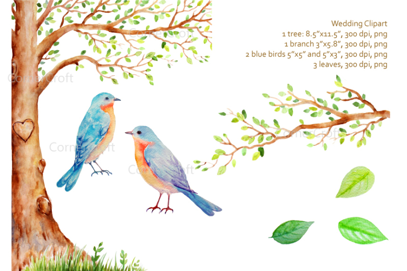 watercolor-wedding-tree-and-blue-birds
