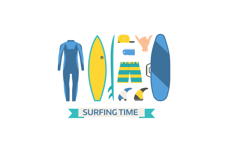 surfing-trip-vector-elements