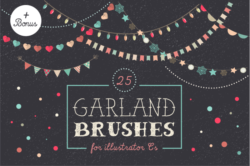holidays-garland-brushes-set-bonus