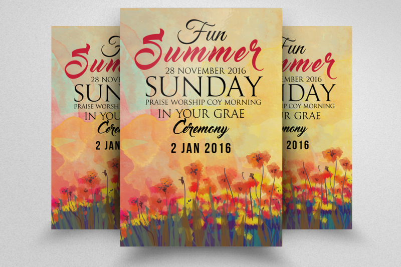 summer-fun-party-flyer-template