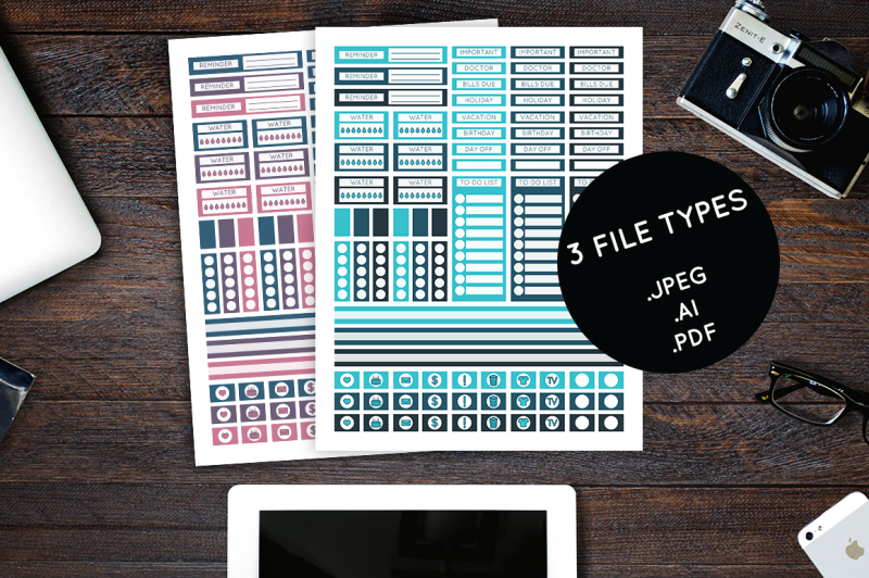 planner-sticker-sets-flat-colours