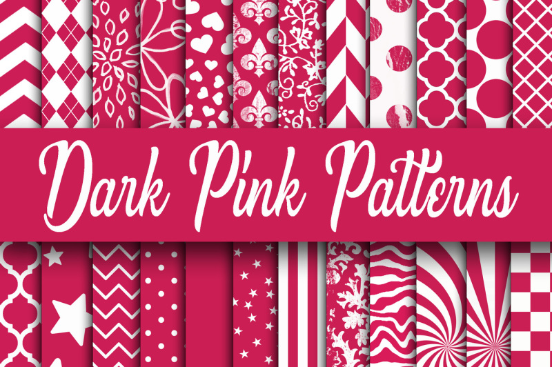 dark-pink-patterns-digital-paper