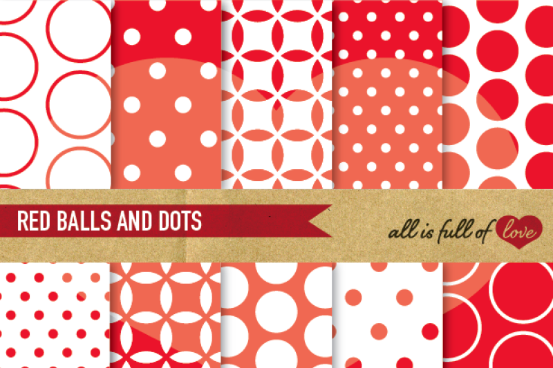 red-white-backgrounds-balls-and-dots-red-digital-paper