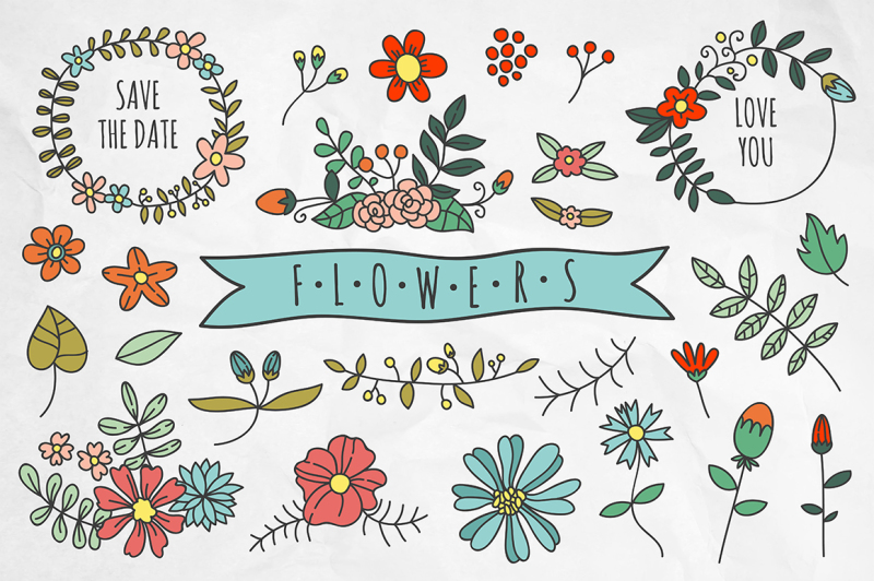 hand-drawn-flowers-and-wreaths