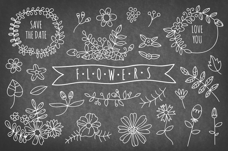 hand-drawn-flowers-and-wreaths