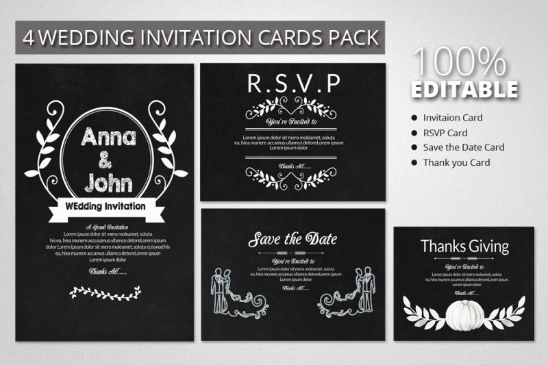 black-and-white-invitation-pack