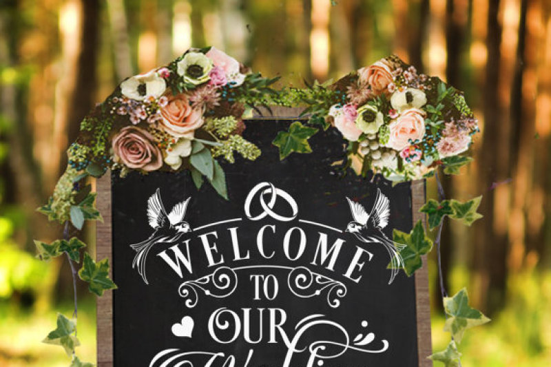 Download Welcome to our wedding sign SVG file Cutting File By ...