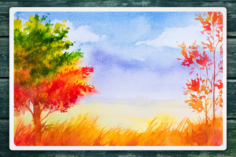 autumn-watercolor-landscapes
