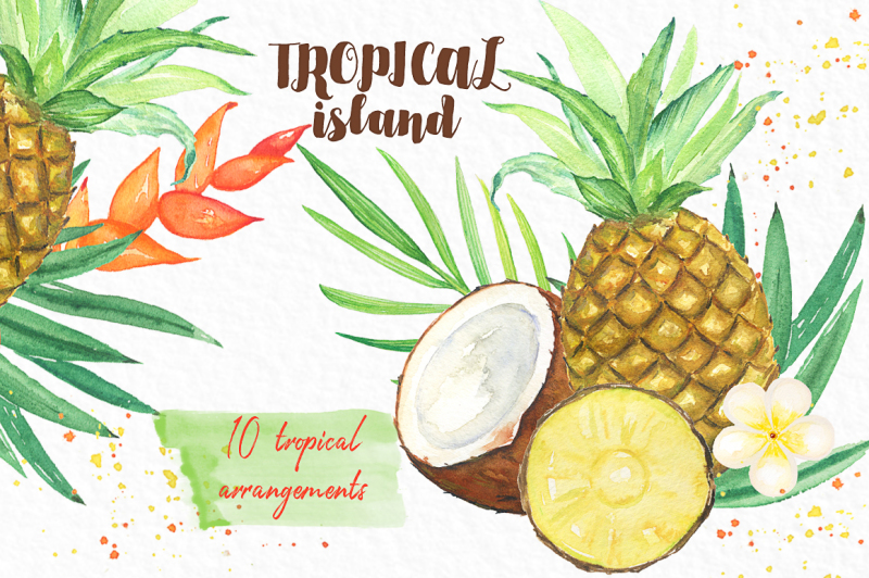 tropical-island-watercolor-clipart