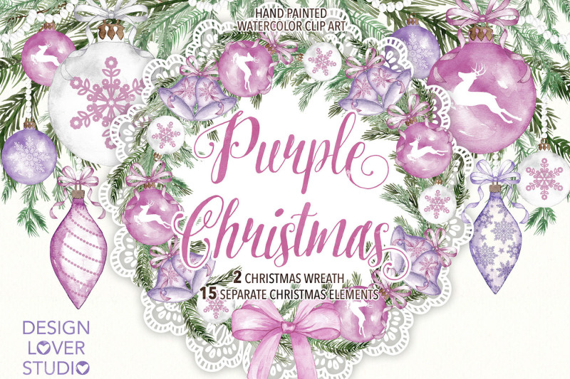 watercolor-purple-christmas