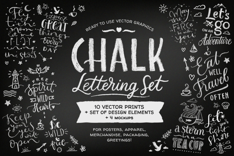 chalk-lettering-set-vector