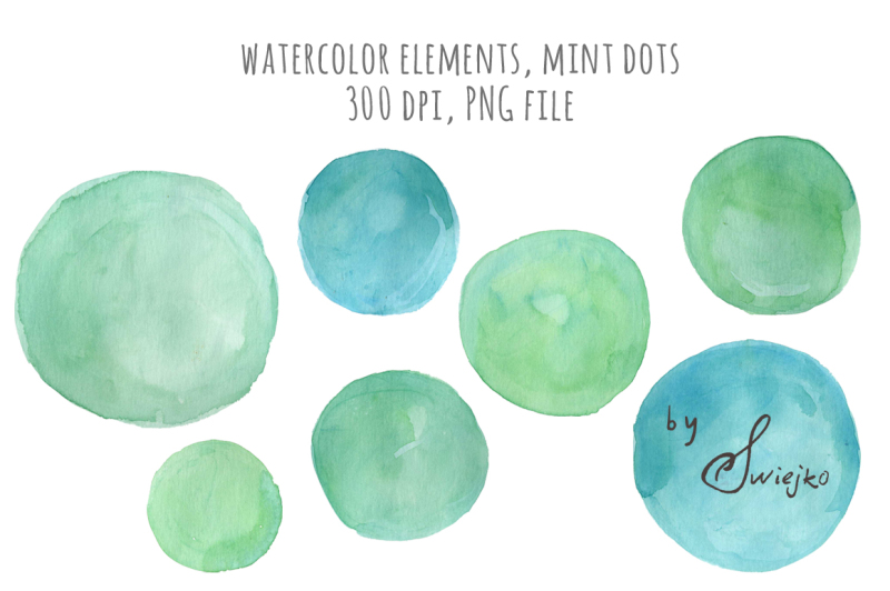 watercolor-mint-dots-logo-design