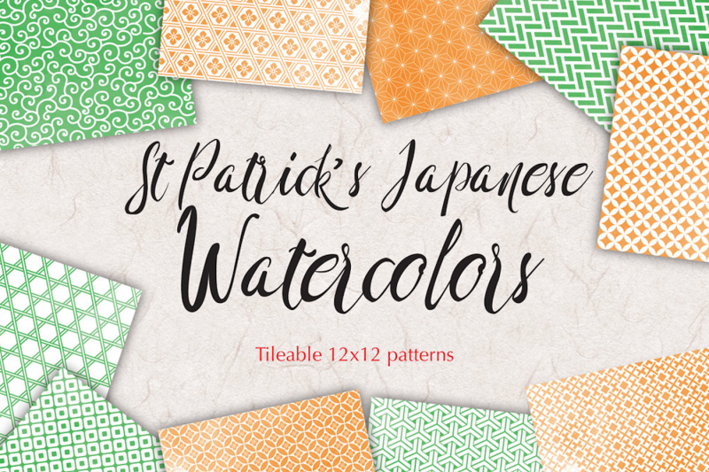 st-patrick-039-s-day-watercolor-japanese-seamless-patterns