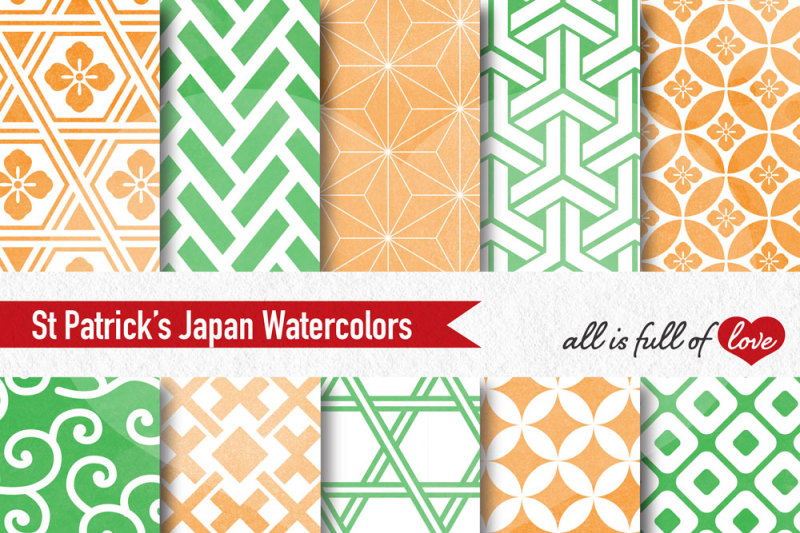 st-patrick-039-s-day-watercolor-japanese-seamless-patterns
