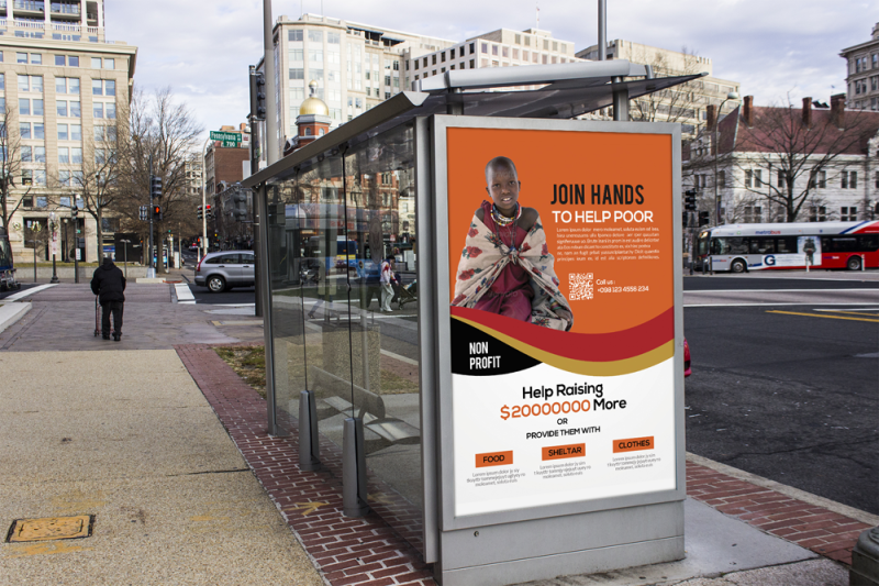 charity-event-bus-stop-banner-ad