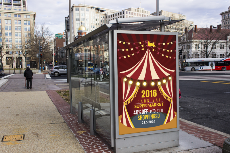 circus-and-carnival-bus-stop-ad-banner