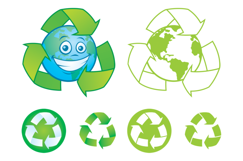 recycle-symbols-and-cartoon-earth