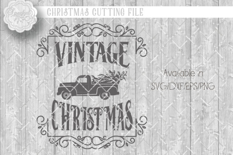 Vintage Christmas Cutting Design By Sparkal Designs Thehungryjpeg Com