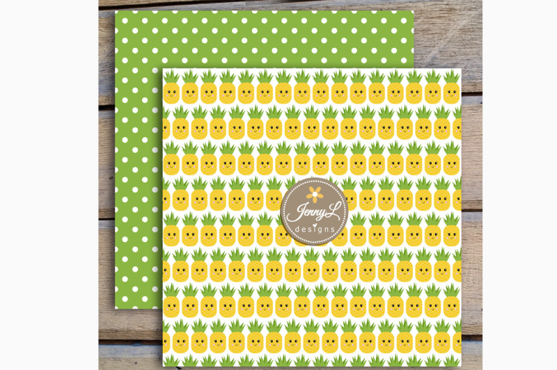 kawaii-pineapple-digital-papers-and-cliparts