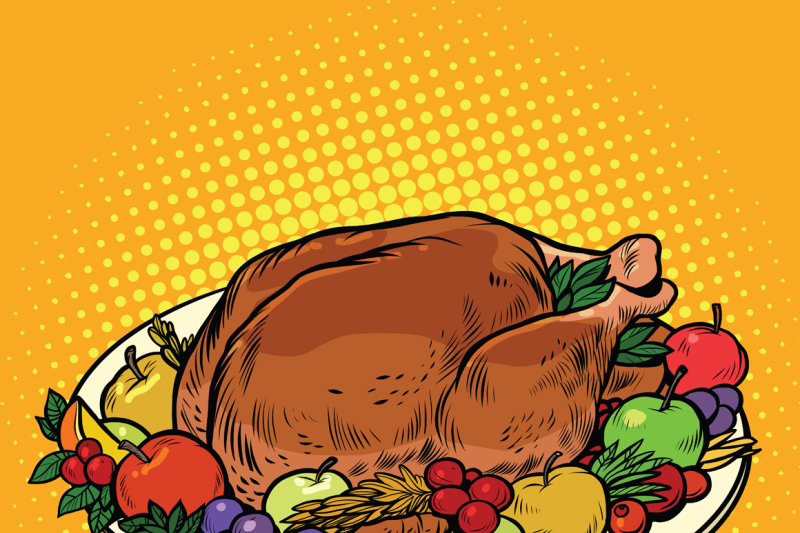 fried-turkey-dish-on-thanksgiving-day