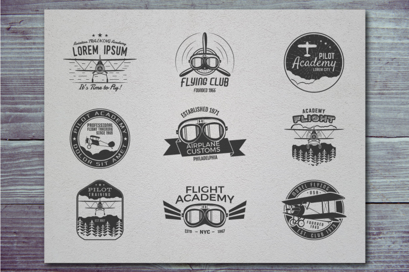 airplane-badge-and-logo-designs