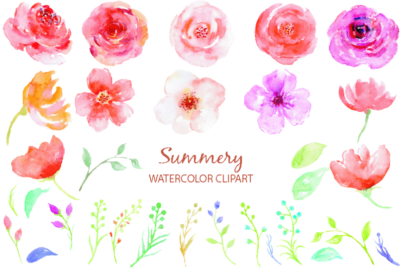 watercolor-clipart-summery