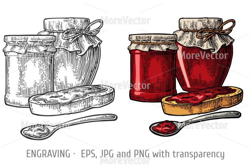 jar-with-packaging-paper-spoon-knife-and-slice-of-bread-with-jam