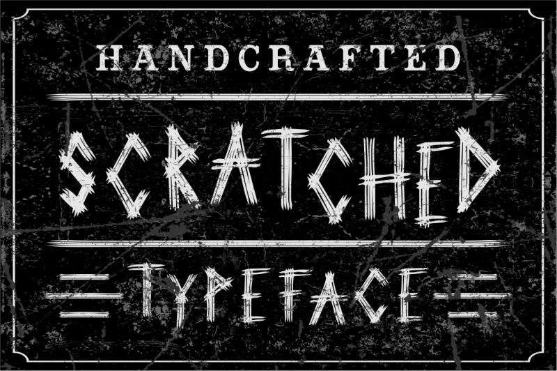 handcrafted-scratched-typeface