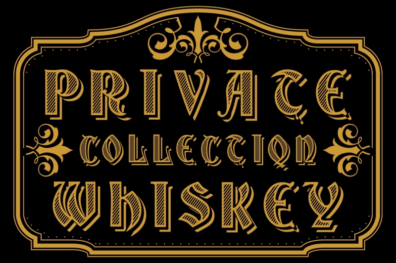 private-whiskey-collection-handcrafted-old-font