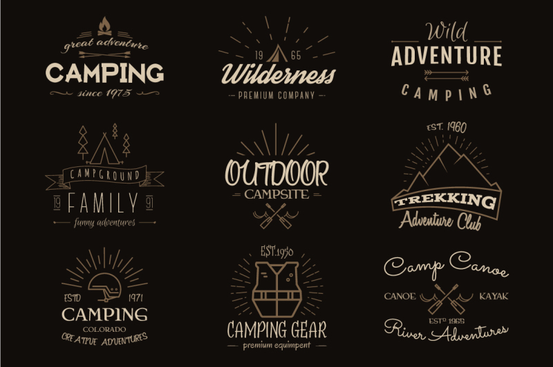 outdoor-adventure-badges-set