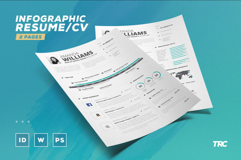 2-pages-infographic-resume-vol-5