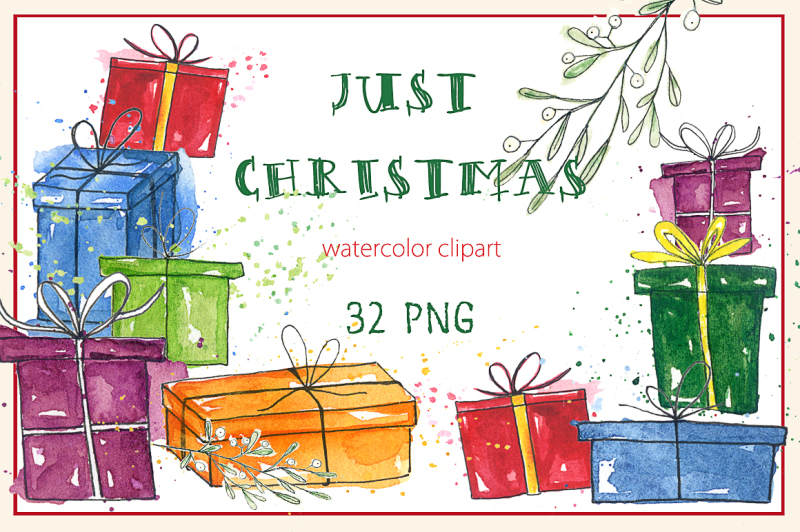 just-christmas-watercolor-clipart