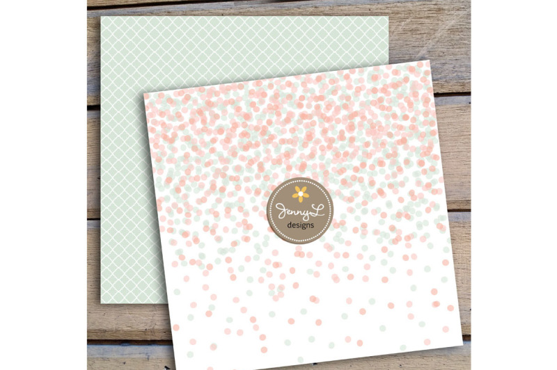 mint-and-peach-digital-papers