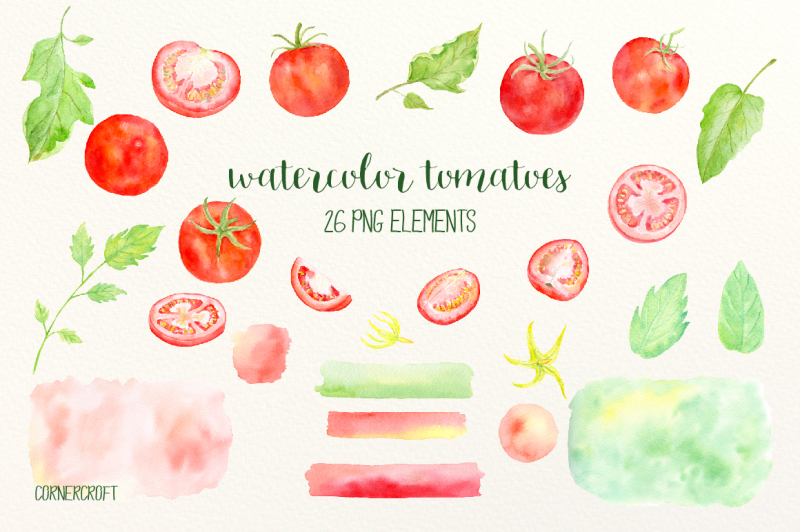 watercolor-red-tomatoes